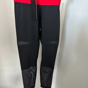 Reebok Cardi B Leggings Red & Black H48414 Womens XS MSRP $60.00